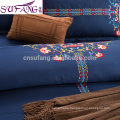 4pcs cotton embroidery bed sheet/design home textile/bed sheet set